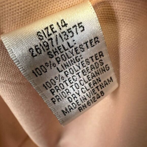 Vintage Jackie Jon Women's 14 Metallic Gold Embellished Evening Wear Mini Dress - Picture 7 of 9